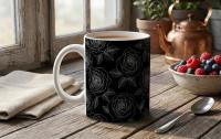Dark Floral 15oz Ceramic Mug
