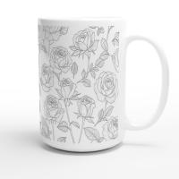 Floral Cups -  Large and Small Ceramic Mugs