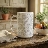 Floral Cups -  Large and Small Ceramic Mugs
