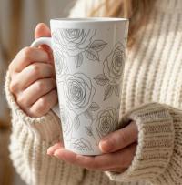 Latte 17oz Ceramic Mug - Coffee or Tea Cup, Extra Tall