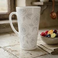 Latte 17oz Ceramic Mug - Coffee or Tea Cup, Extra Tall