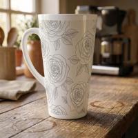 Latte 17oz Ceramic Mug - Coffee or Tea Cup, Extra Tall