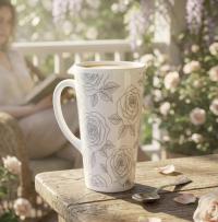 Latte 17oz Ceramic Mug - Coffee or Tea Cup, Extra Tall