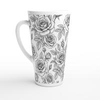 Latte 17oz Ceramic Mug - Coffee or Tea Cup, Extra Tall