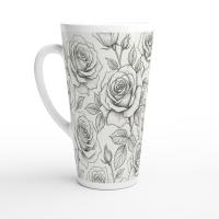 Latte 17oz Ceramic Mug - Coffee or Tea Cup, Extra Tall