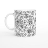 Roses - Floral Cups -  Large and Small Ceramic Mugs