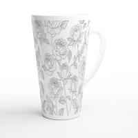 Latte 17oz Ceramic Mug - Coffee or Tea Cup, Extra Tall