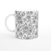 Roses - Floral Cups -  Large and Small Ceramic Mugs