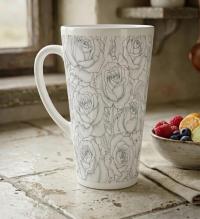 Latte 17oz Ceramic Mug - Coffee or Tea Cup, Extra Tall