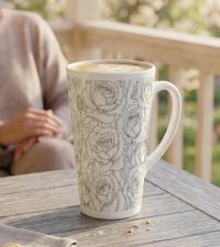 Latte 17oz Ceramic Mug - Coffee or Tea Cup, Extra Tall