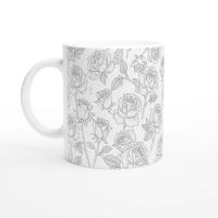 Floral Cups -  Large and Small Ceramic Mugs
