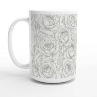 Roses - Floral Cups -  Large and Small Ceramic Mugs