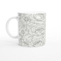 Roses - Floral Cups -  Large and Small Ceramic Mugs