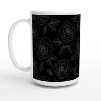 Dark Floral 15oz Ceramic Mug