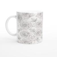 Floral Cups -  Large and Small Ceramic Mugs