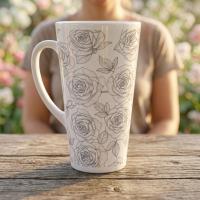 Latte 17oz Ceramic Mug - Coffee or Tea Cup, Extra Tall
