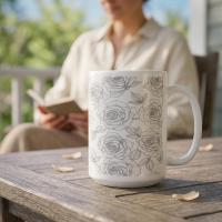 Floral Cups -  Large and Small Ceramic Mugs