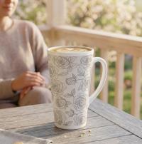 Latte 17oz Ceramic Mug - Coffee or Tea Cup, Extra Tall