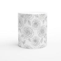 Floral Cups -  Large and Small Ceramic Mugs