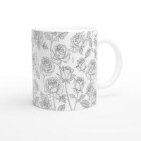 Floral Cups -  Large and Small Ceramic Mugs