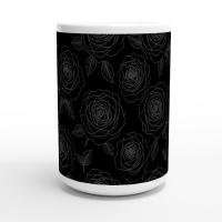 Dark Floral 15oz Ceramic Mug
