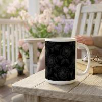 Dark Floral 15oz Ceramic Mug