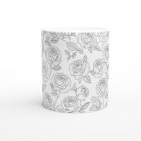Floral Cups -  Large and Small Ceramic Mugs