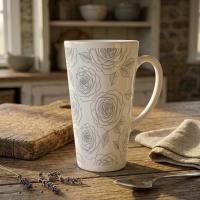 Latte 17oz Ceramic Mug - Coffee or Tea Cup, Extra Tall