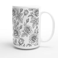 Roses - Floral Cups -  Large and Small Ceramic Mugs