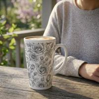 Latte 17oz Ceramic Mug - Coffee or Tea Cup, Extra Tall
