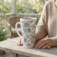 Latte 17oz Ceramic Mug - Coffee or Tea Cup, Extra Tall