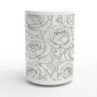 Roses - Floral Cups -  Large and Small Ceramic Mugs