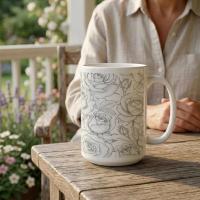 Roses - Floral Cups -  Large and Small Ceramic Mugs