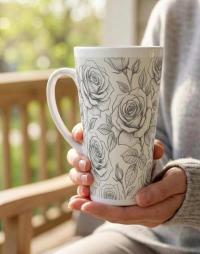 Latte 17oz Ceramic Mug - Coffee or Tea Cup, Extra Tall