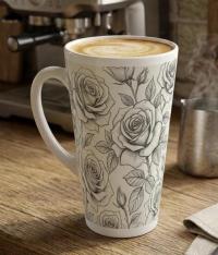 Latte 17oz Ceramic Mug - Coffee or Tea Cup, Extra Tall