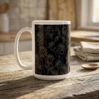 Roses - Floral Cups -  Large and Small Ceramic Mugs