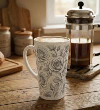 Latte 17oz Ceramic Mug - Coffee or Tea Cup, Extra Tall