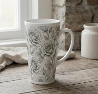 Latte 17oz Ceramic Mug - Coffee or Tea Cup, Extra Tall