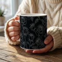 Roses - Floral Cups -  Large and Small Ceramic Mugs