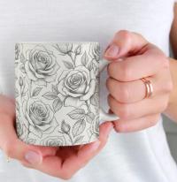 Roses - Floral Cups -  Large and Small Ceramic Mugs