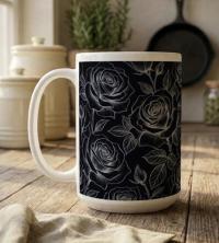 Roses - Floral Cups -  Large and Small Ceramic Mugs