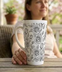 Latte 17oz Ceramic Mug - Coffee or Tea Cup, Extra Tall