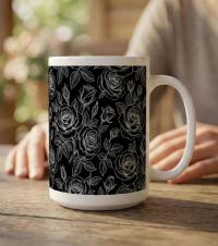 Roses - Floral Cups -  Large and Small Ceramic Mugs