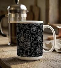 Roses - Floral Cups -  Large and Small Ceramic Mugs
