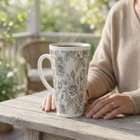 Latte 17oz Ceramic Mug - Coffee or Tea Cup, Extra Tall