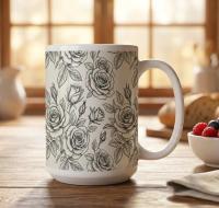 Roses - Floral Cups -  Large and Small Ceramic Mugs