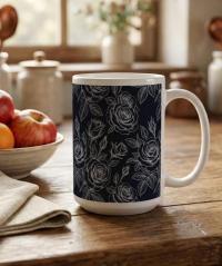 Roses - Floral Cups -  Large and Small Ceramic Mugs