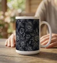 Roses - Floral Cups -  Large and Small Ceramic Mugs