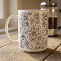 Roses - Floral Cups -  Large and Small Ceramic Mugs