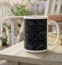Roses - Floral Cups -  Large and Small Ceramic Mugs